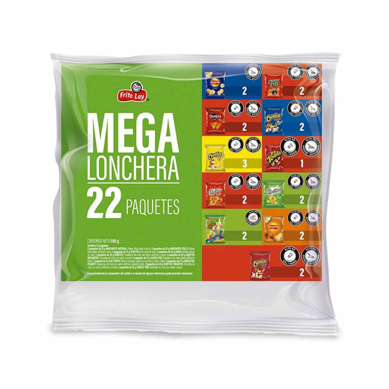 Mega Fritolay Lonchera Surtida 22 Und
