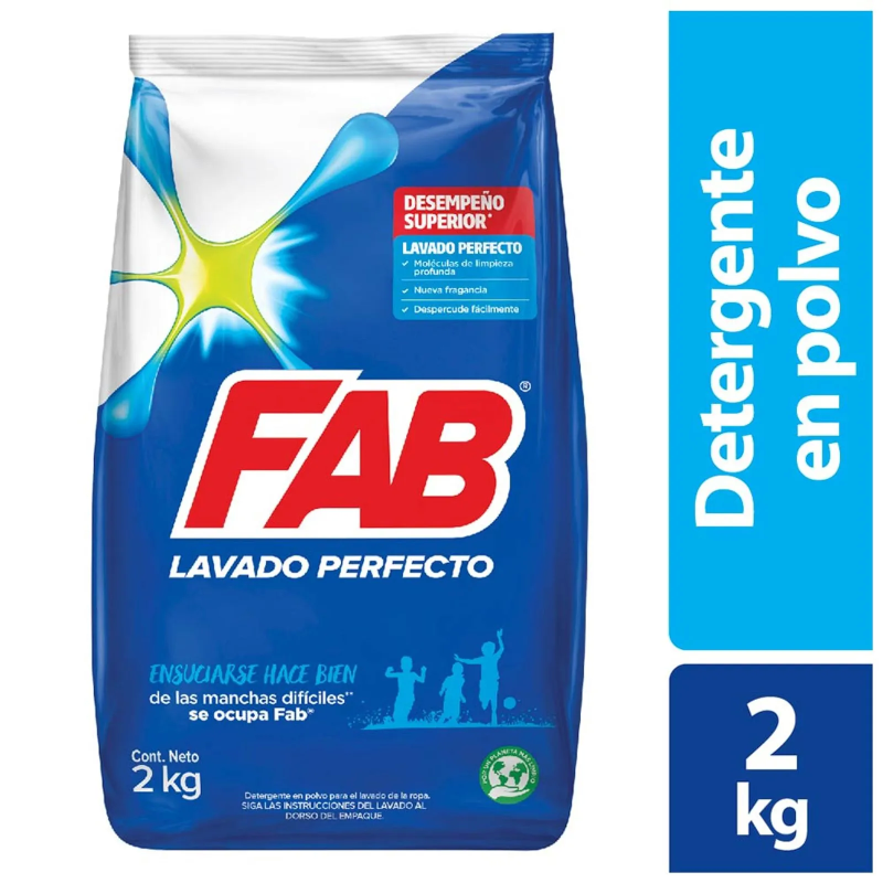 Detergente En Polvo Fab Poder Acelerador 2000 Gr