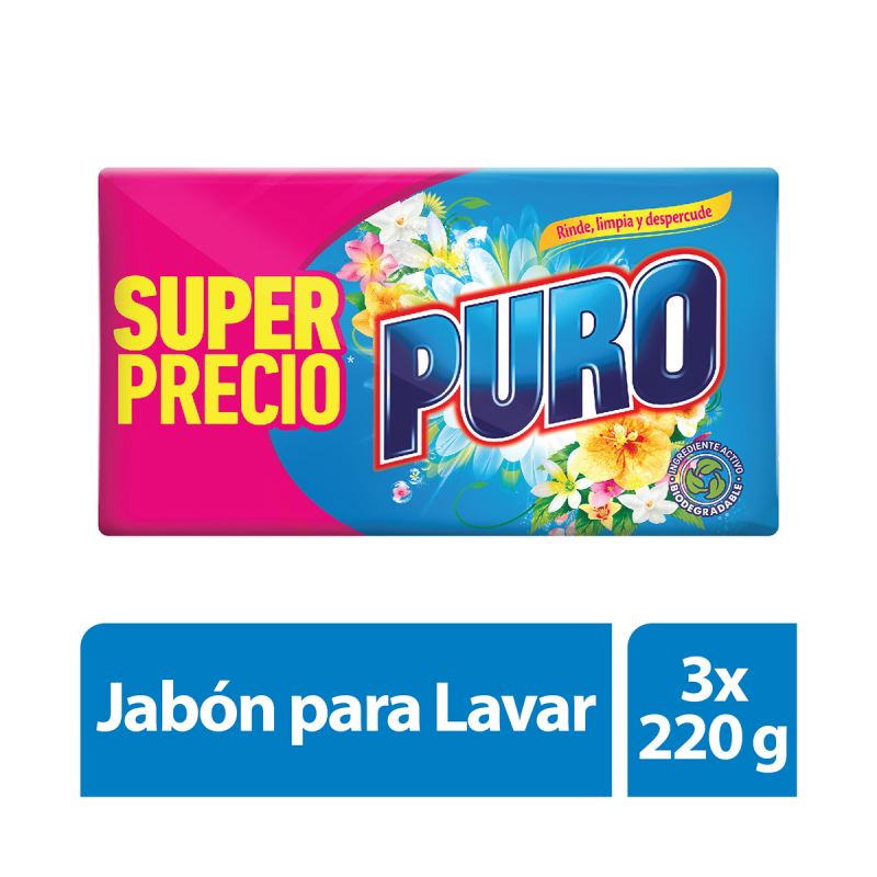 Jabon Puro Bar Hortensia F Bca 180g X3und