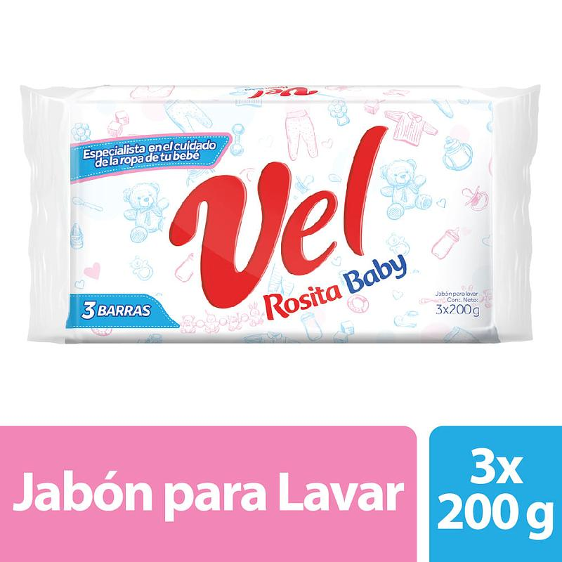 Jabon Vel Rosita Bar Baby 200gx3und