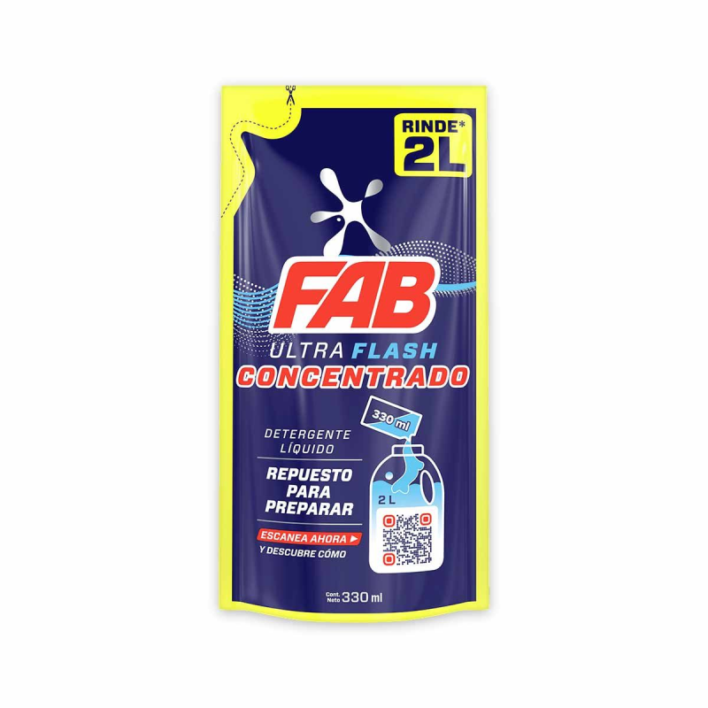 Detergente Soluble Fab Concentrado Doypack 330 Ml