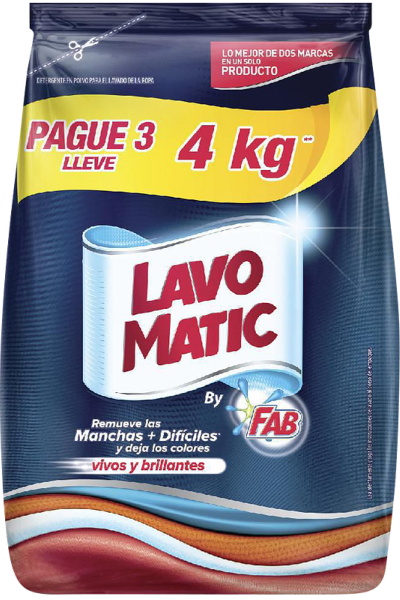 Detergente Lavomatic Polvo Floral 4kg