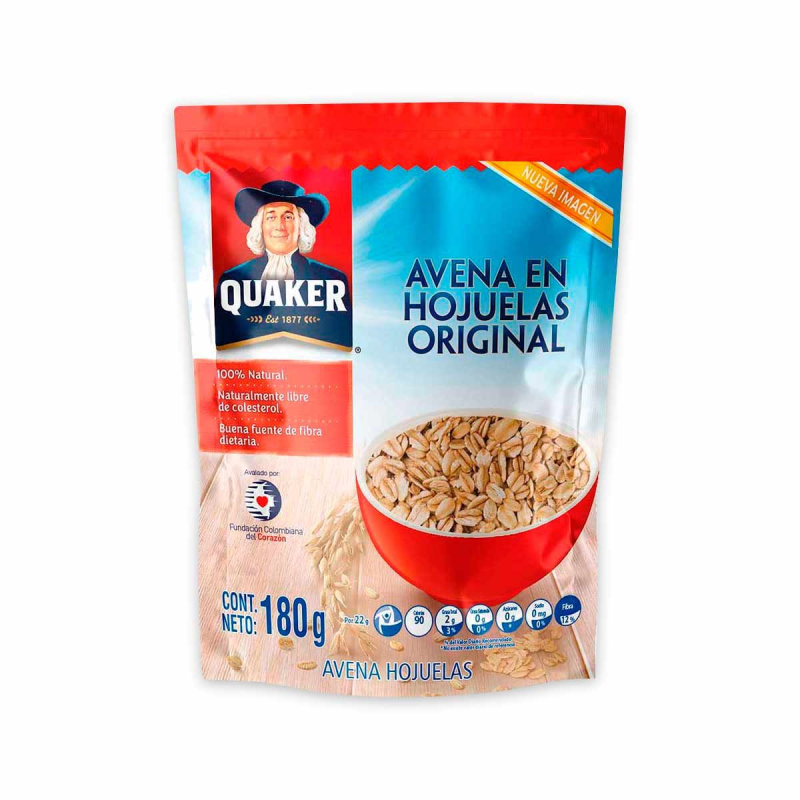 Avena Quaker Hojuelas Doypack 180 Gr