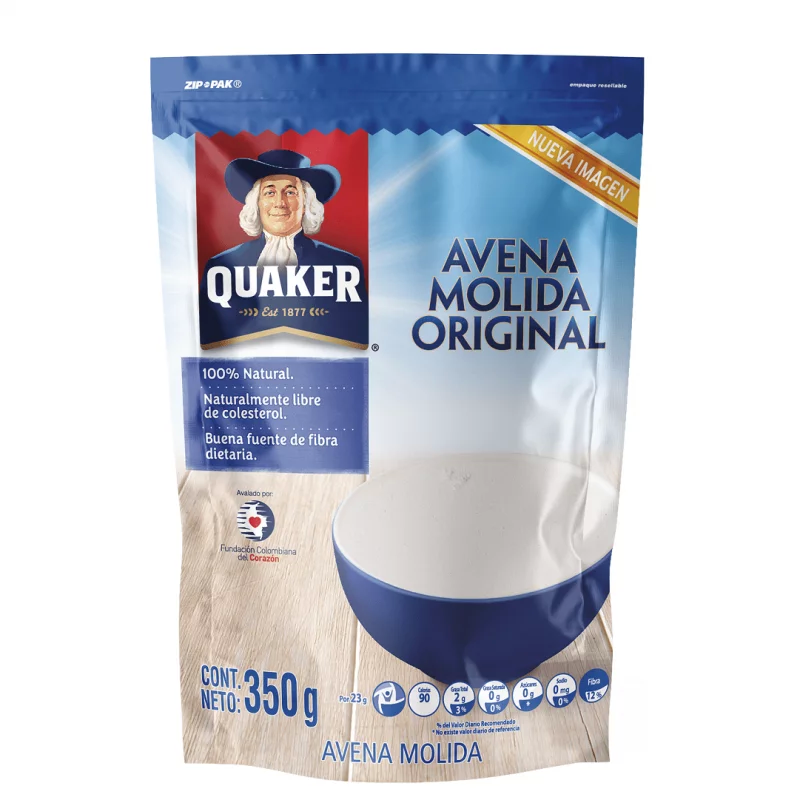 Avena Quaker Molida Original 350 Gr