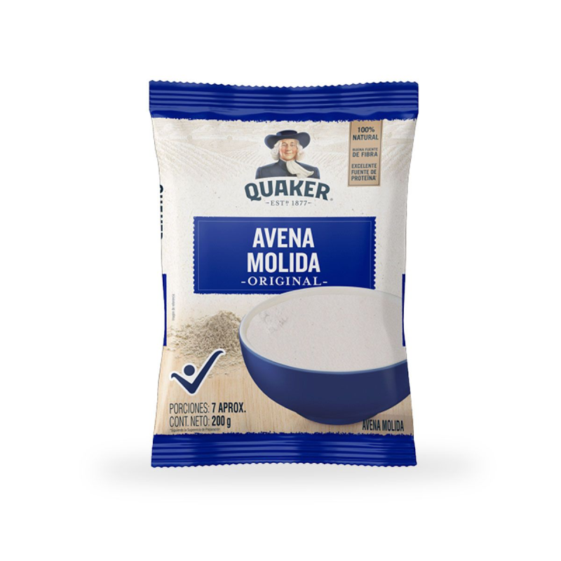 Avena Quaker Molida Original 200 Gr