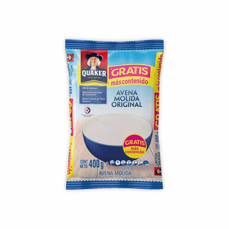 Avena Quaker Molida Pague 350 Lleve 400 Gr