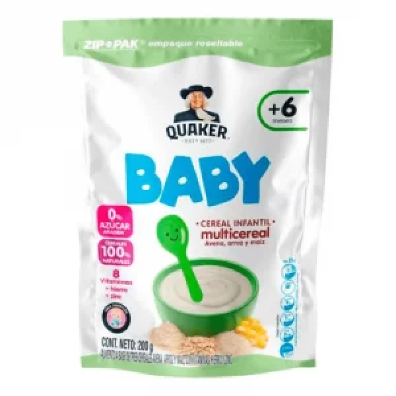 Cereal Baby Quaker Multicereal 200 Gr
