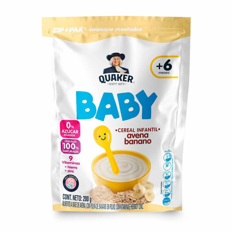 Cereal Baby Quaker Banano 200 Gr