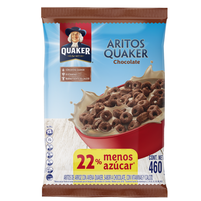 Cereal Quaker Aritos Chocolate 460 Gr