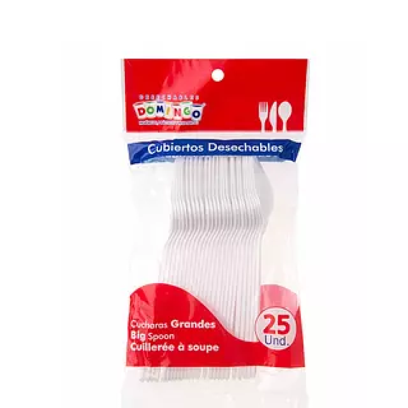 Cuchara Desechable Domingox25und Bca Gde