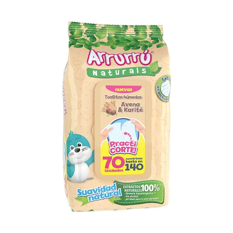 Toallas Humeda Arrurru Avena P.e 70und