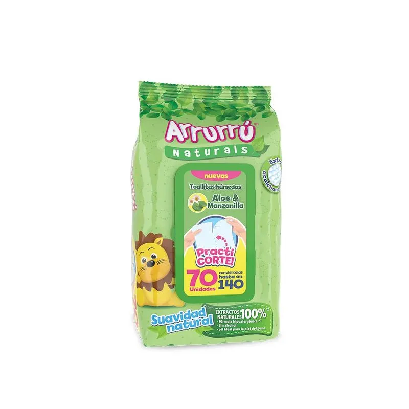 Toalla Humeda Arruru Aloe P.e. 70und