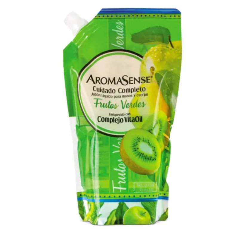 Jabon Liquido Aromasense Frutos Verdes 400ml