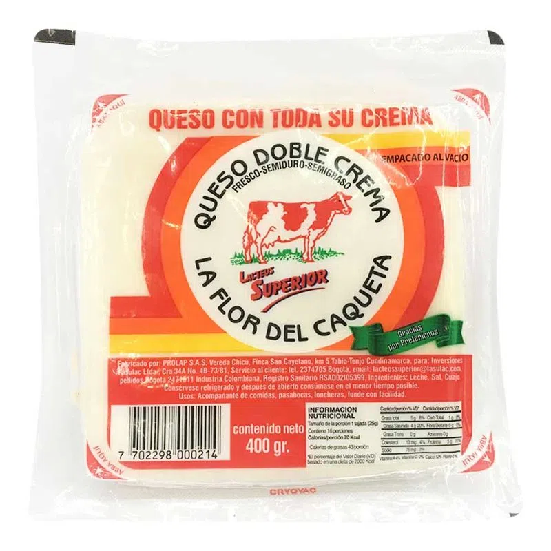Queso Flor Del Caqueta D/crem Bloq 400g