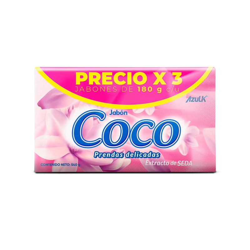 Jabon Coco Prendas Delicadas 3 Und
