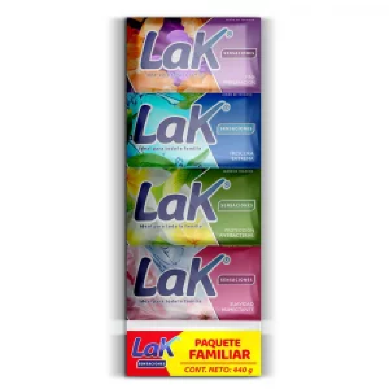Jabon Lak Sensaciones 110g 4und