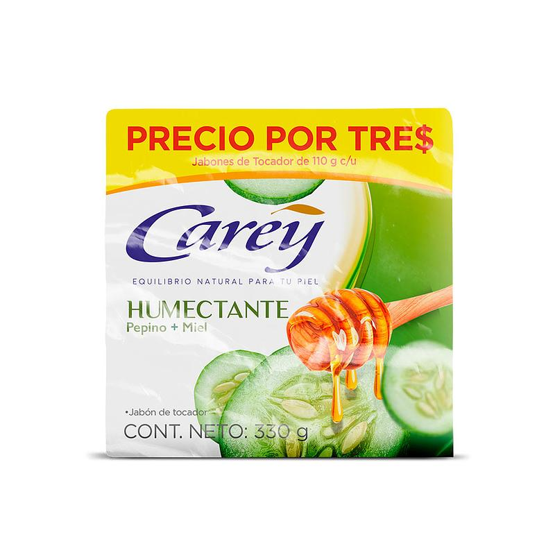 Jabon Carey Humec Miel Y Pepino 3undx110g