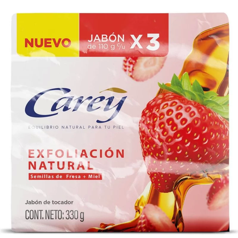 Jabon Carey Exfoliacion Natural 3 Und