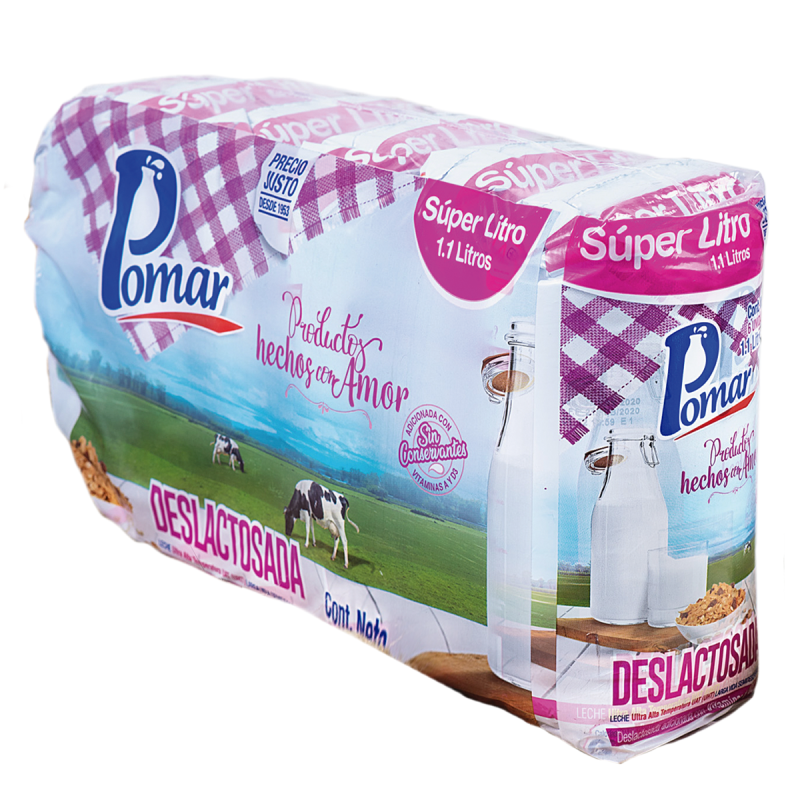 Leche Deslactosada Pomar 1100 X 6 Und
