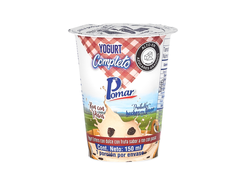 Yogurt Pomar Ron Con Pasas Vaso 150 Ml