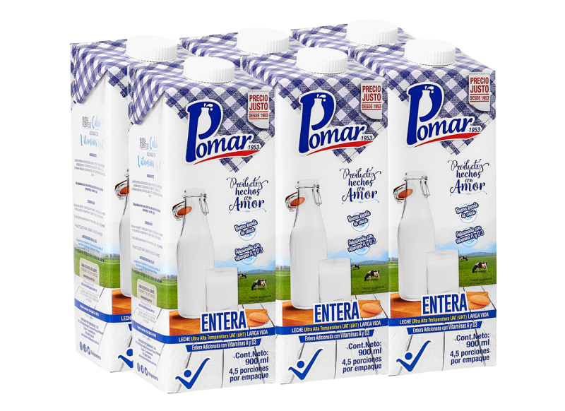 Leche Entera Pomar Tetrapack 900