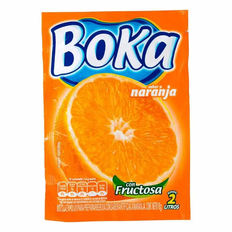 Bebida Instantanea Boka Naranja 18 Gr