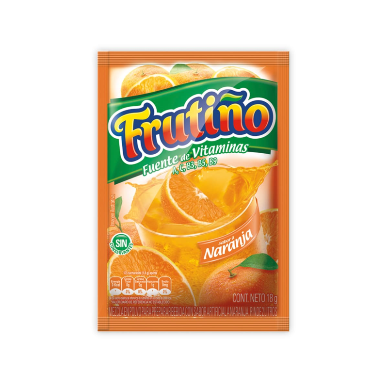 Bebida Instantanea Frutino Naranja 18 Gr