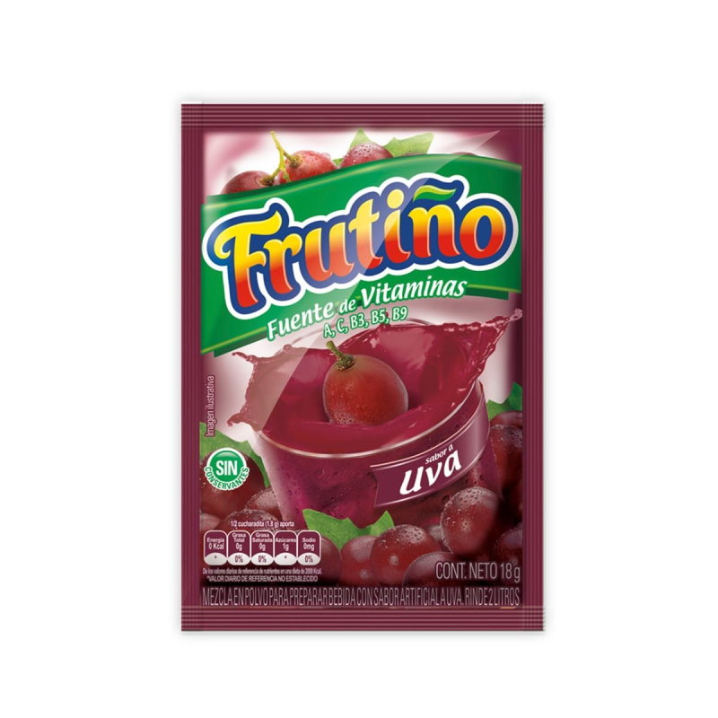 Bebida Instantanea Frutino Uva 18 Gr