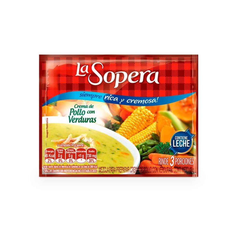 Crema La Sopera Champinos Pollo Verdura 43 Gr