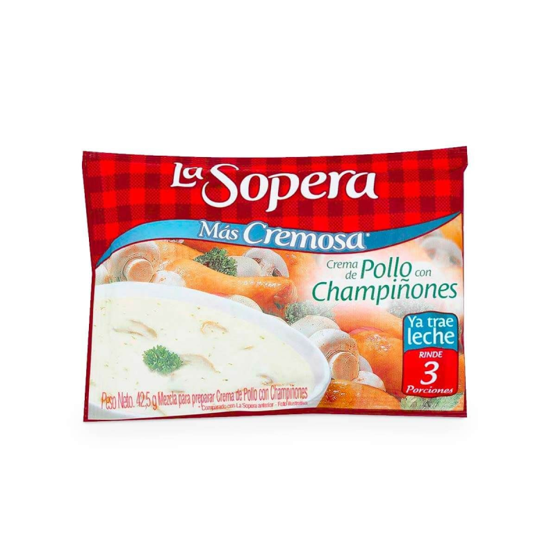Crema La Sopera Pollo Con Leche Champinon 42,5 Gr