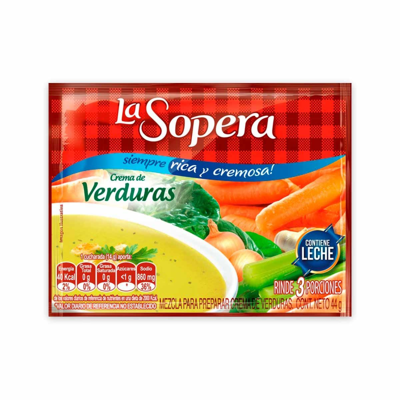 Crema La Sopera Verdura Con Leche 44 Gr