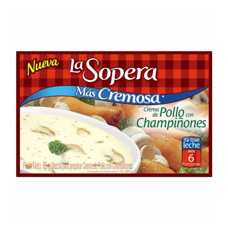 Crema Sopera Champinon - Pollo - Verduras X 3 Porciones X 85g