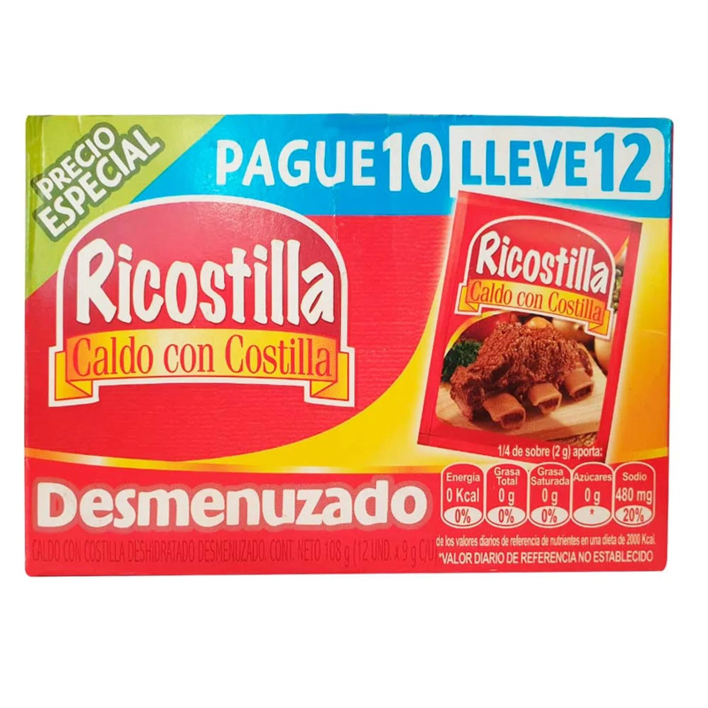 Caldo Con Costilla Ricostilla Desmenuzado Pague 10 Lleve 12 108 Gr