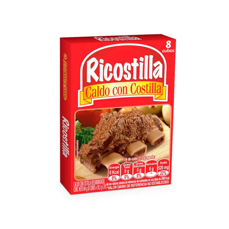 Caldo Con Costilla Ricostilla Cubos 8 Und 11 Gr