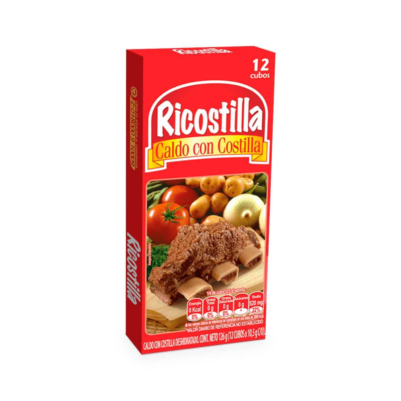 Caldo Con Costilla Ricostilla Cubos 12 Und 126 Gr