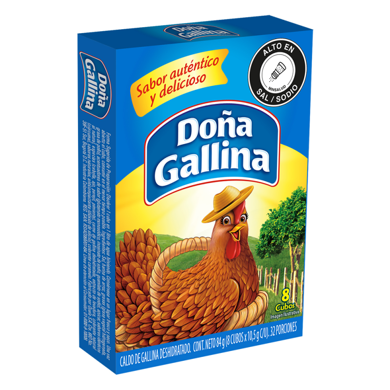 Caldo De Gallina Dona Callina 8 Cubos 84 Gr