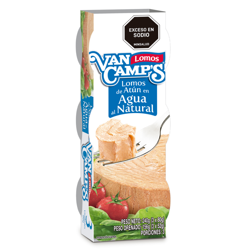 Atun Vancamps En Agua 3 Und 80 Gr
