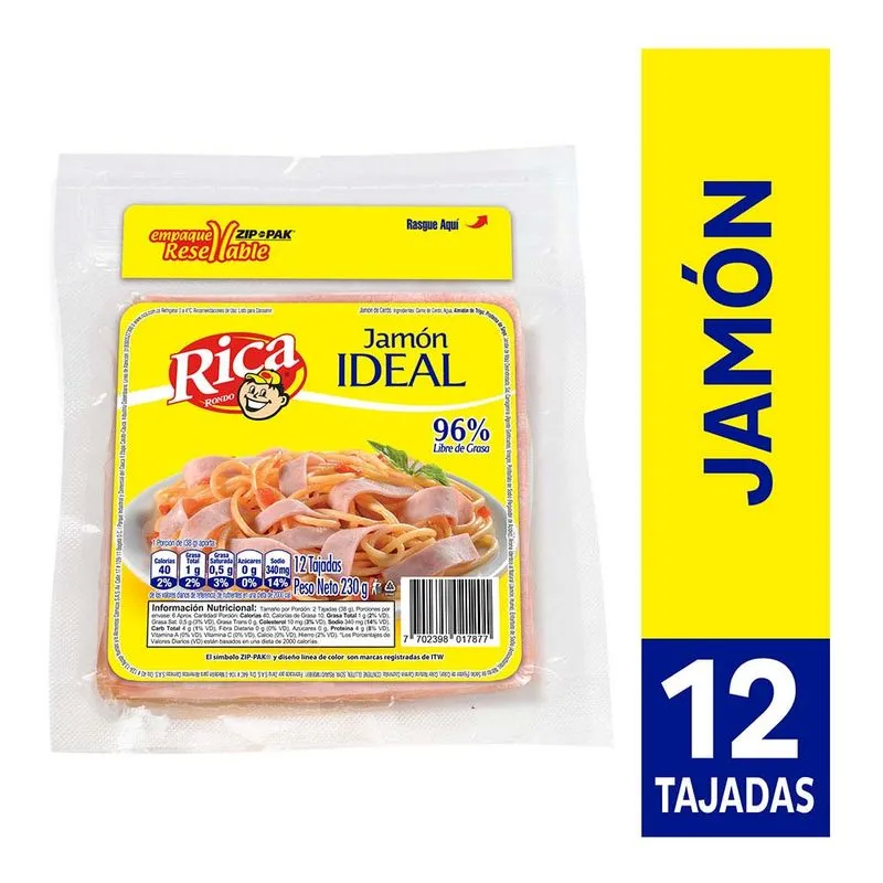 Jamon Rica Ideal 230 Gr