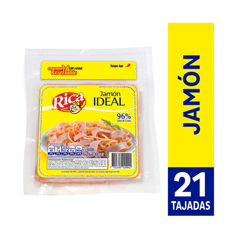 Jamon Rica Ideal 400 Gr