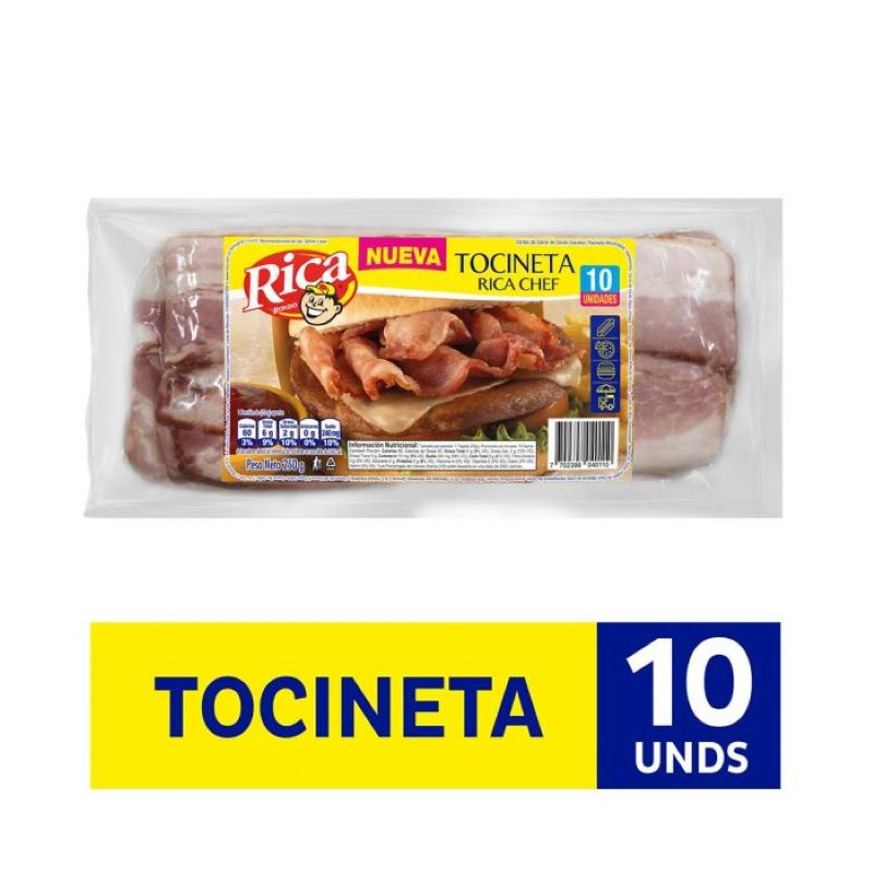 Tocineta Rica Chef 250 Gr