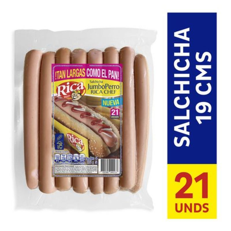 Salchicha Rica Jumbo Chef 1575 Gr