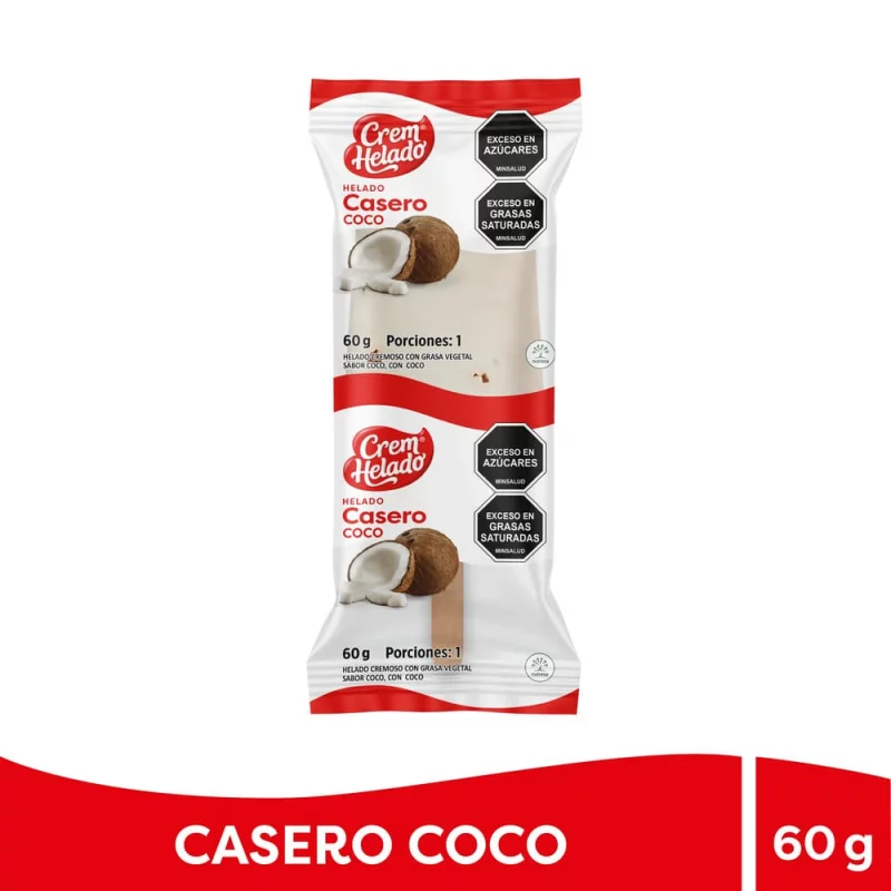 Helado Crema Helado Casero Coco X 60g