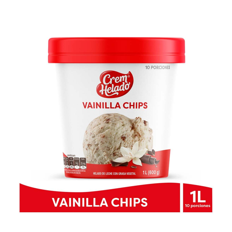 Helado Cremhelado Vainilla Chip 600