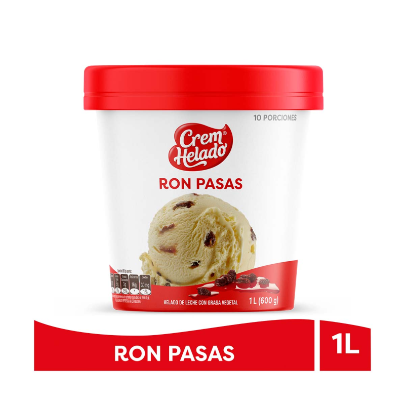 Helado Cremhelado Ron Pasas 600