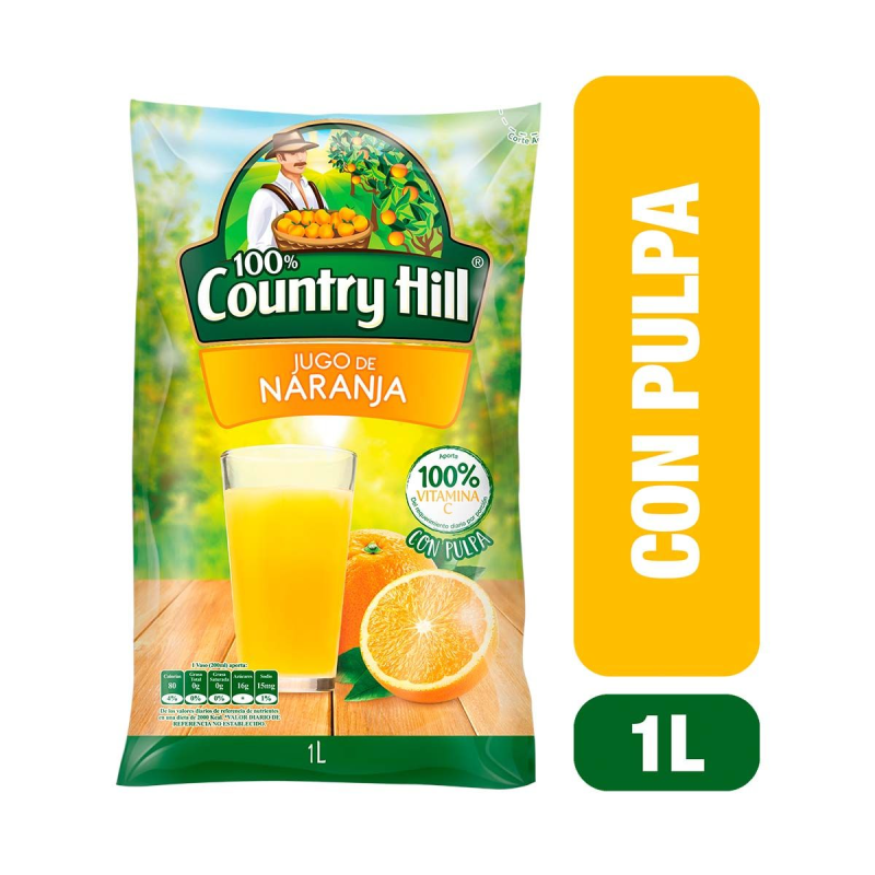 Jugo Country Hill Naranaja Con Pulpa 1000 Ml