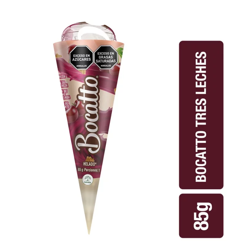 Cono Bocatto X85g 3 Leches Ni