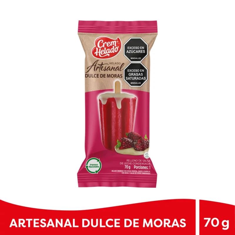 Helado Artesanalx90g Moras Leche Conde