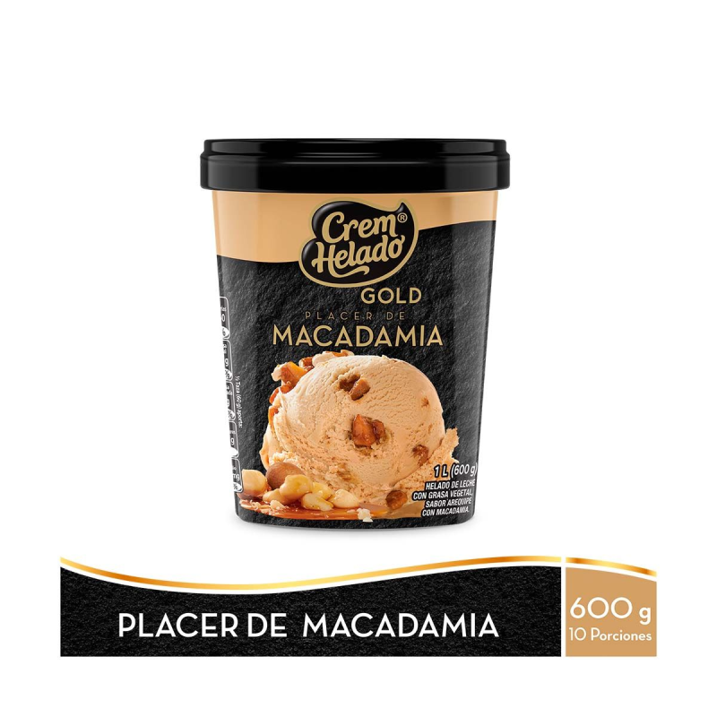Helado Gold Placer Macadamia 600