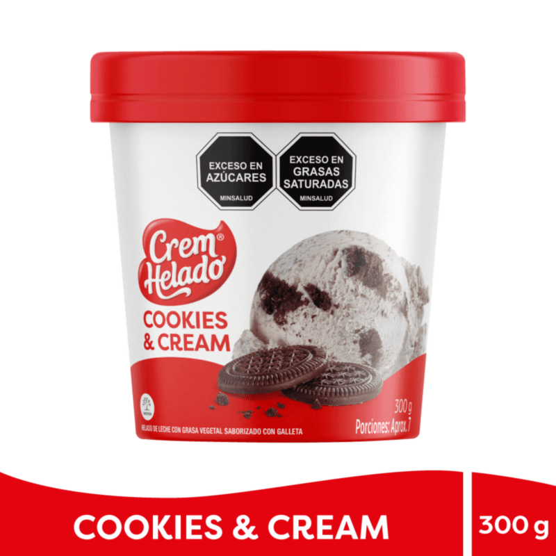 Vaso Medio Litro Cookies And Creamx 300g