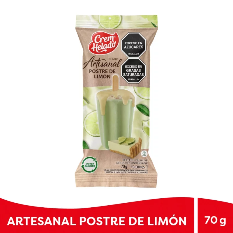 Helado Artesanal Postre Limon 70g